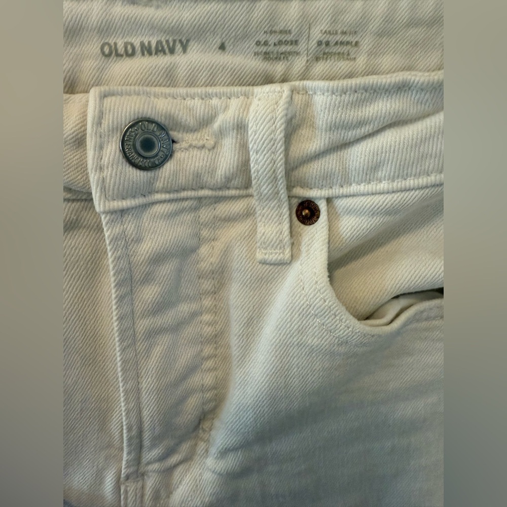 Old Navy White Washed Straight Leg Women's Jeans - Picture 5 of 6